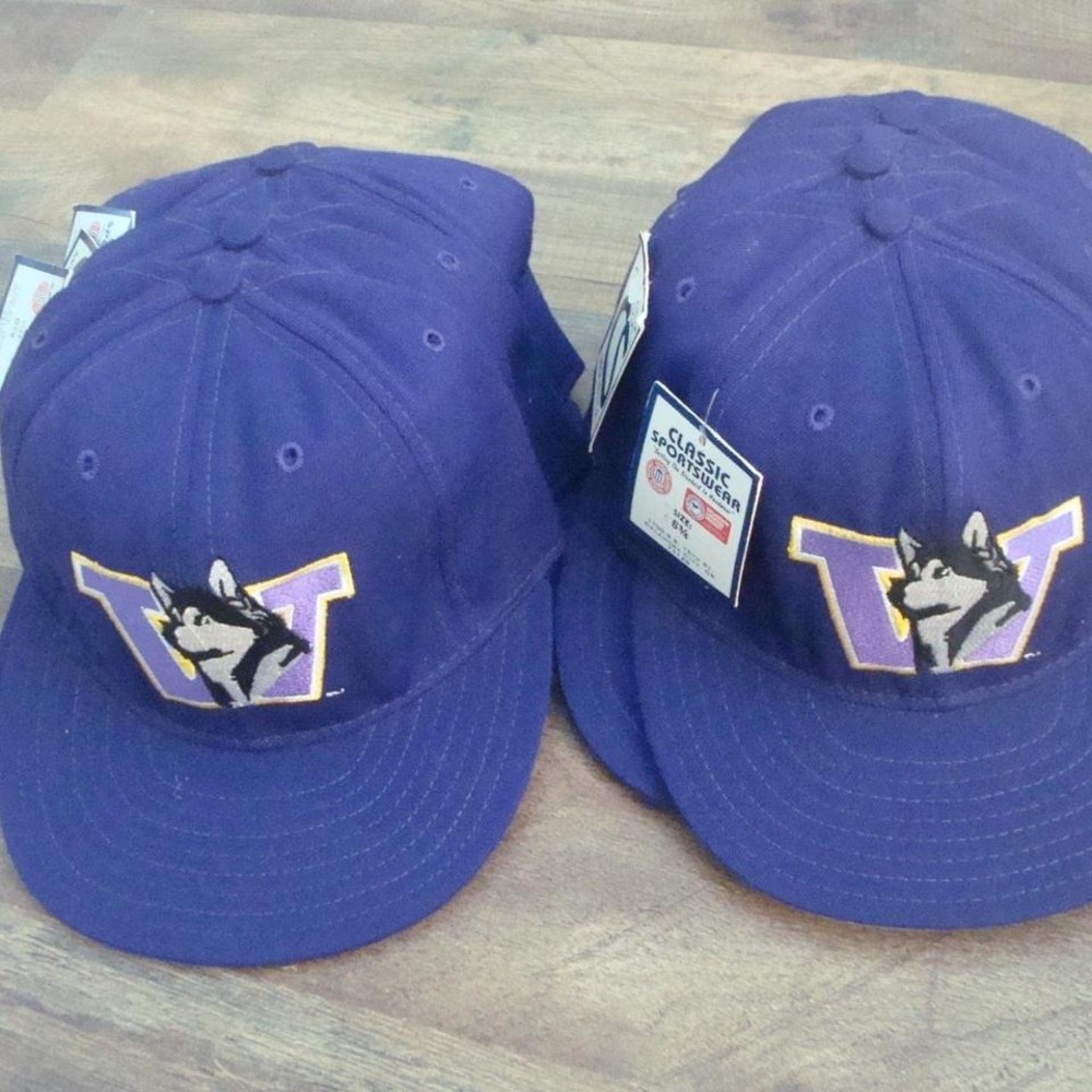 WASHINGTON HUSKIES VINTAGE HAT CAP 10 HAT BUNDLE LOT USA MADE 6 5/8 TO 7